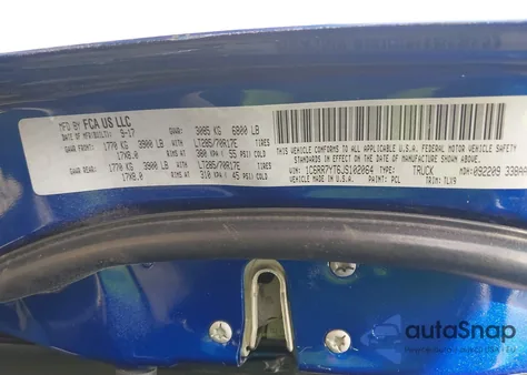 2018 Ram 1500 Rebel 4X4 5'7 Box из США, поврежденный, VIN 1C6RR7YT6JS102064